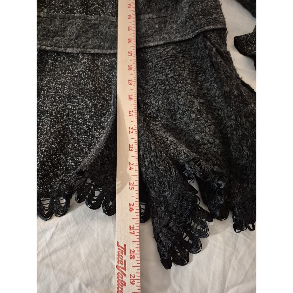 💥 Dolce Cabo Size M Black Gray Wool Fur Jacket D1 - Picture 6 of 7
